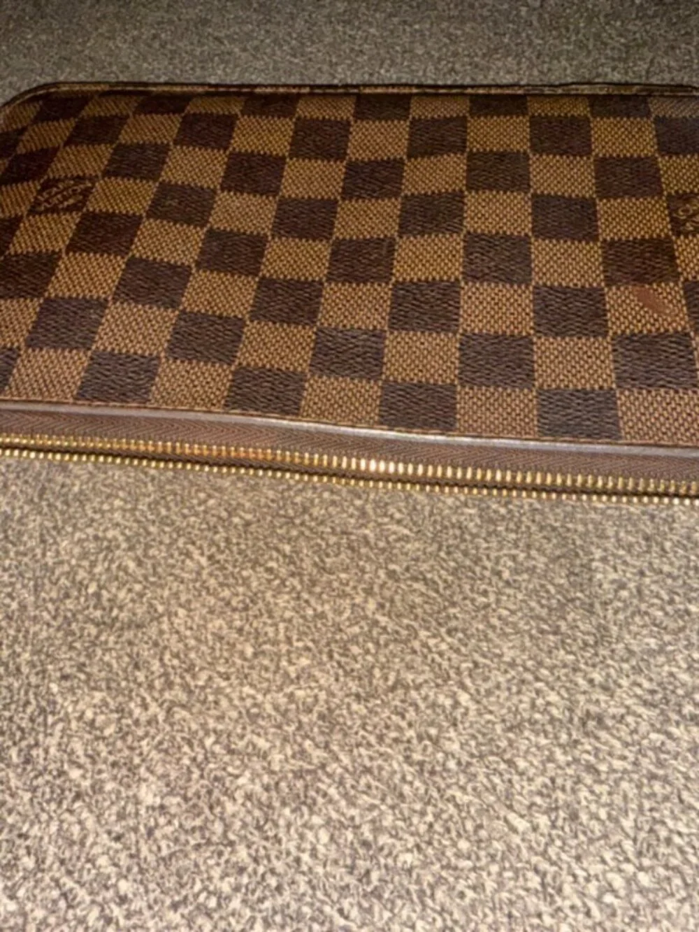 Louis Vuitton Damier Ebene Neverfull Wrislet Pouchette
